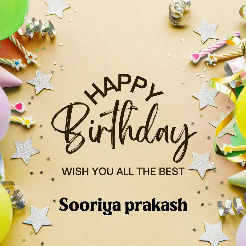Happy Birthday Sooriya prakash Best Greetings Card
